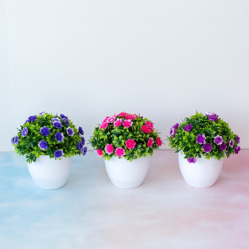 (Kèm chậu)Chậu Cây Bonsai Nhân Tạo Kèm Chậu Trang Trí Nhà Cửa