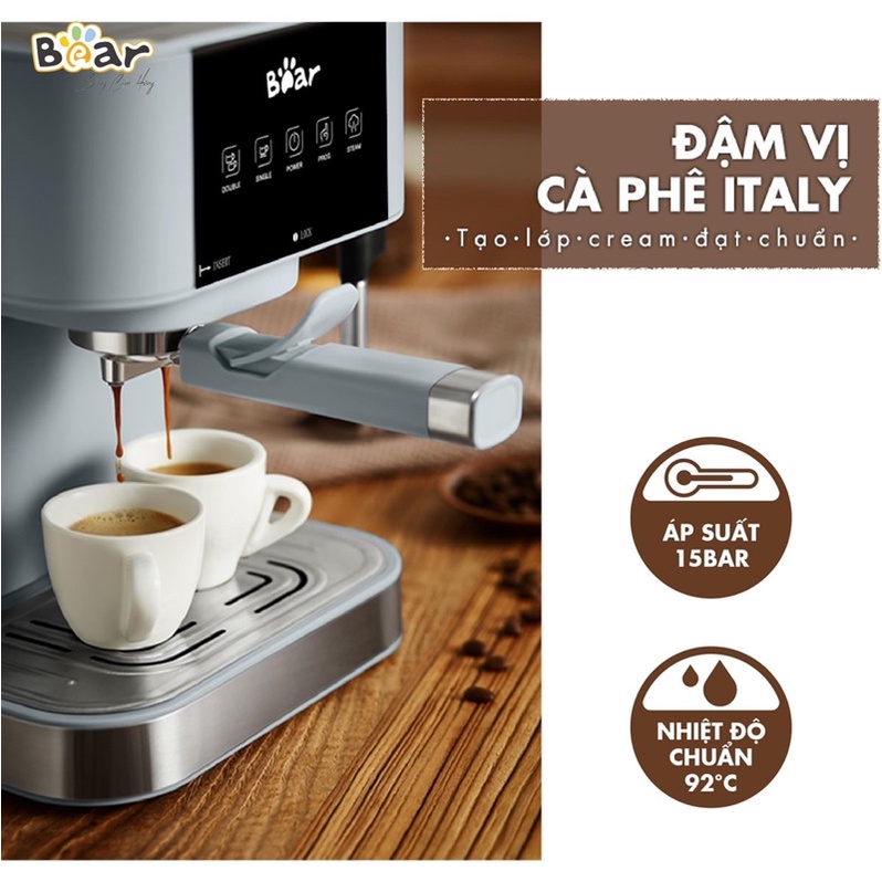 Máy pha cafe espresso Bear tự động, Máy pha cà phê Bear  bảo hành 18 tháng chính hãng - CF-B15V1