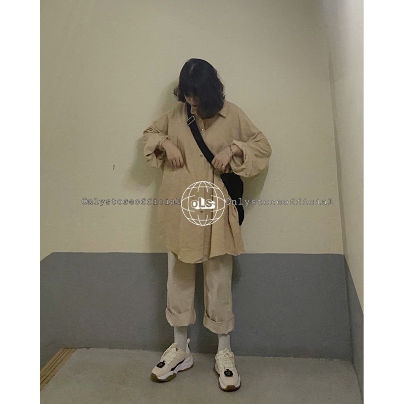 set sơmi (oversize) +quần ống rộng,cần tư vấn nhắn shop