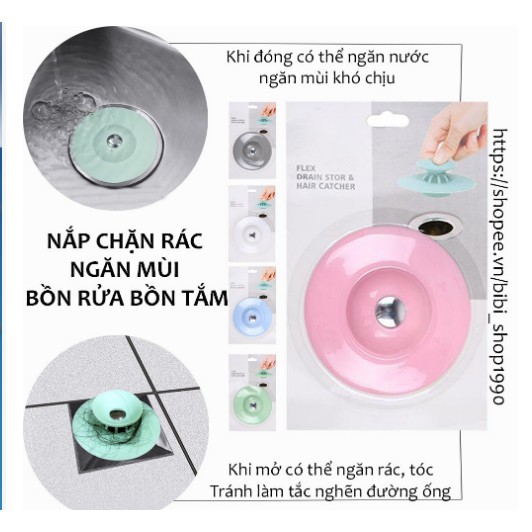 Nắp chặn rác silicon ngăn mùi thông minh