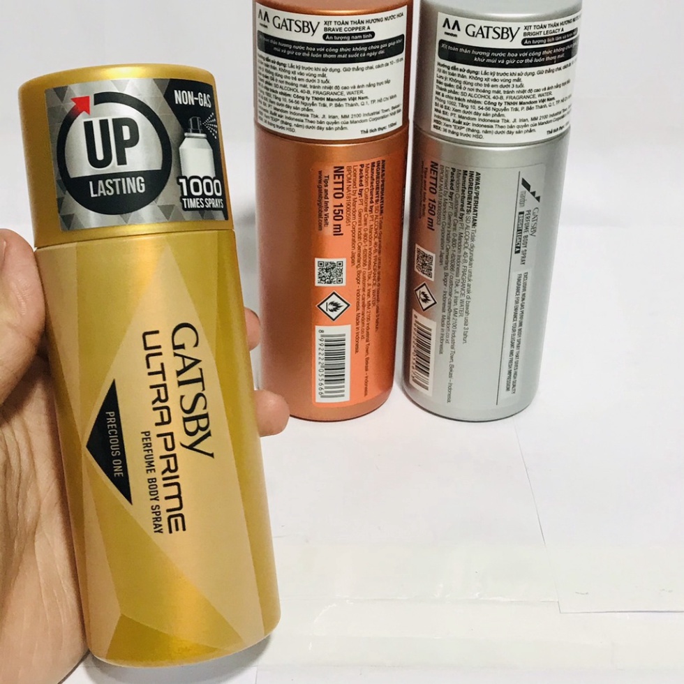 Xịt khử mùi hương nước hoa GATSBY 150ml