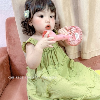 Váy 2 dây xanh bơ nhiều tầng fom xoè to siêu xinh cho bé