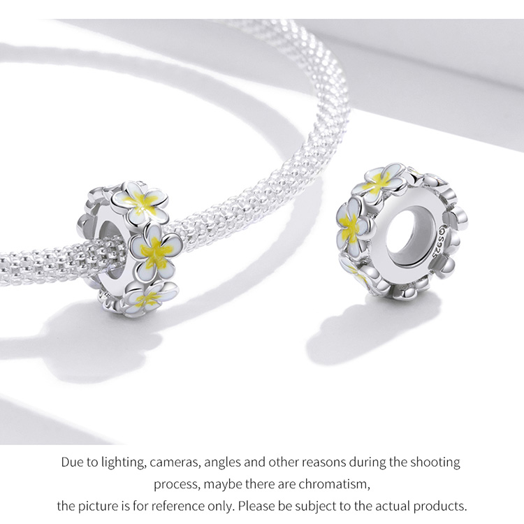 Mặt Vòng Tay Bamoer BSC447 Từ Bạc Thật 925 Hình Bông Hoa Lãng n DIY