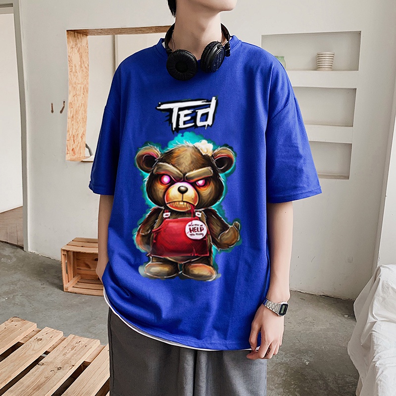 Áo Thun Unisex Tay Lỡ Form Rộng 2S Clothing, Áo Phông Nam Unisex In Hình Teddy Cool Ngầu TV5003 | WebRaoVat - webraovat.net.vn