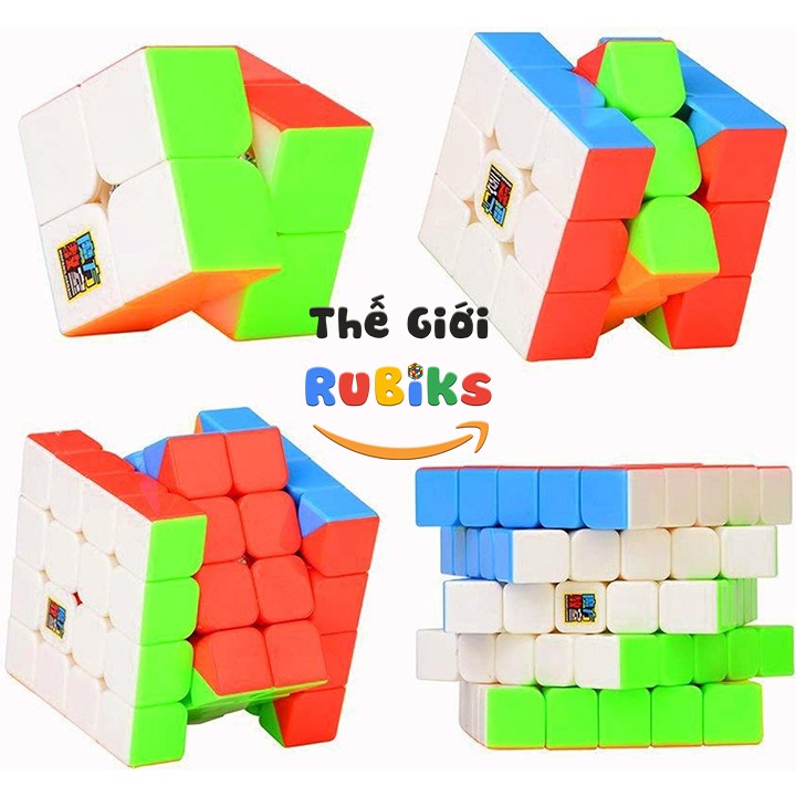 Hộp 4 Rubik MoYu MFJS MeiLong 2x2 3x3 4x4 5x5 Gift Box WCA Cube