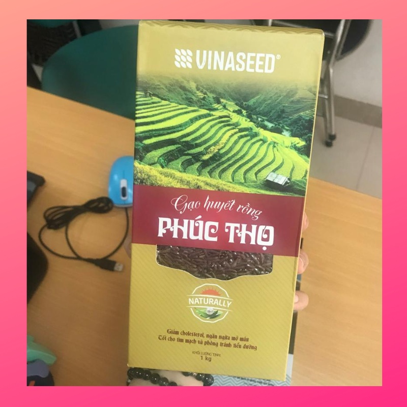 Gạo lứt đỏ huyết rồng Phúc Thọ hộp 1kg