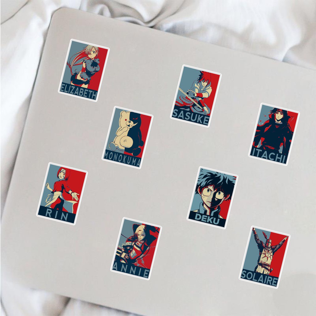 10/ 25/ 50 Tấm poster PVC họa tiết hoạt hình phong cách Nhật Bản dùng để trang trí đa năng