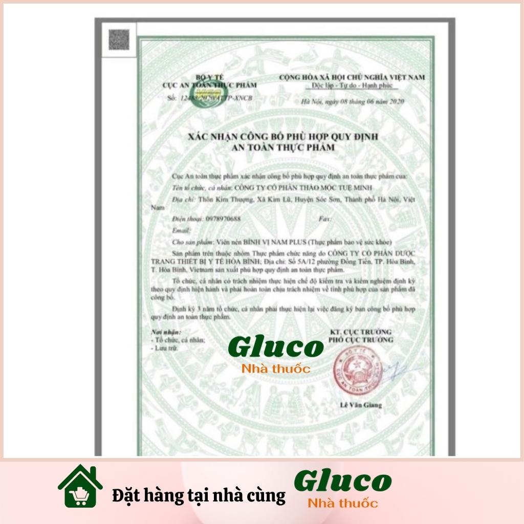 Bình Vị Nam Hộp 100 viên - Giúp bảo vệ niêm mạc dạ dày GLU3801