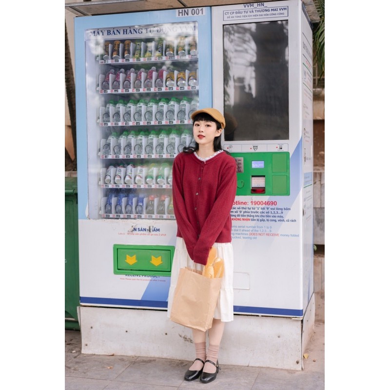 Áo cardigan len cổ phối ren (5 màu) | BigBuy360 - bigbuy360.vn