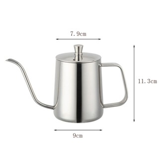 Bình Đun Nước Pha Cà Phê Drip Bằng Inox (600ml) Có Nắp