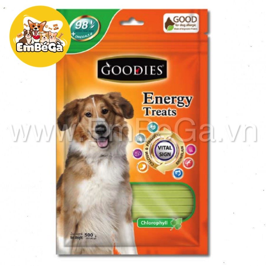[TỪNG VỊ] GOODIES 500gram BỔ SUNG CANXI CHĂM SÓC RĂNG THƠM MIỆNG CHO CHÓ 500GR TÚI ZIP