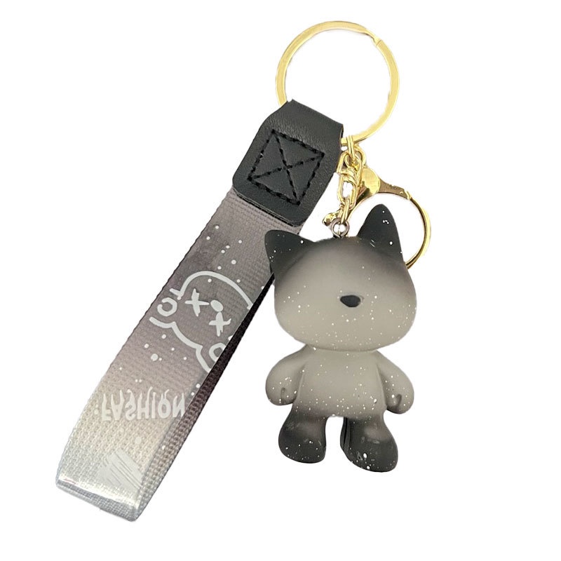 Móc Khóa Nhựa resin Họa Tiết Gấu Hoạt Hình Dễ Thương