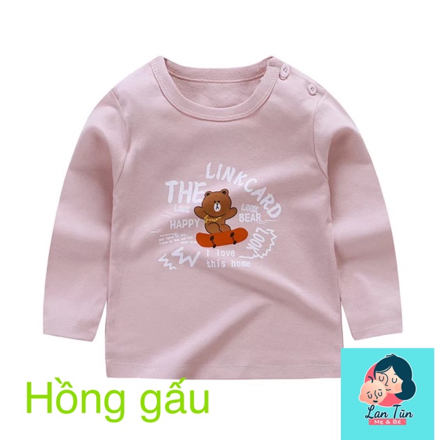 Áo cotton dài tay cao cấp mặc thu đông cho bé trai và bé gái-Giá siêu rẻ