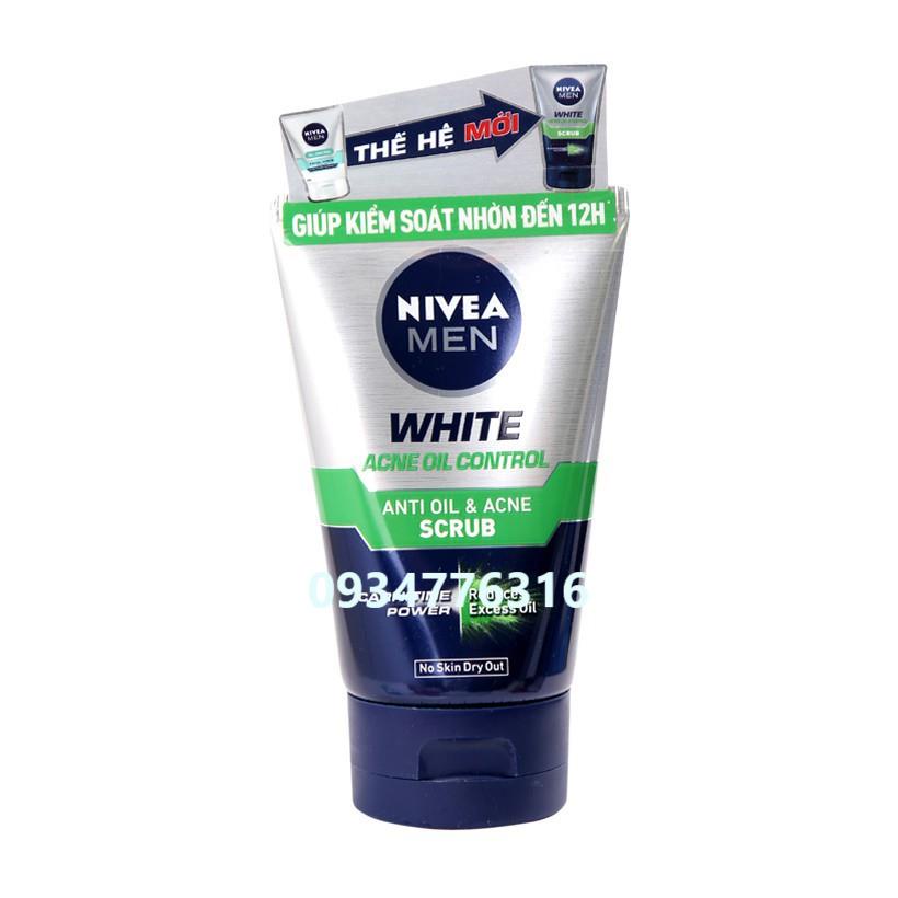 ✅ Sữa rửa mặt Nivea Men giúp kiểm soát nhờn chứa hạt mát-xa 50-100g