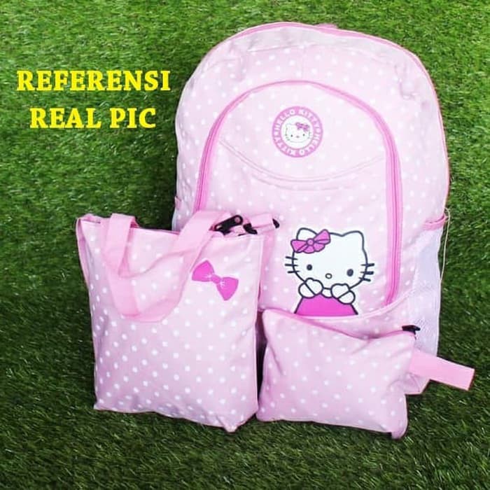 Ba Lô Đi Học 3 Trong 1 In Hình Kỳ Lân / Hello Kitty Cho Bé Kr893