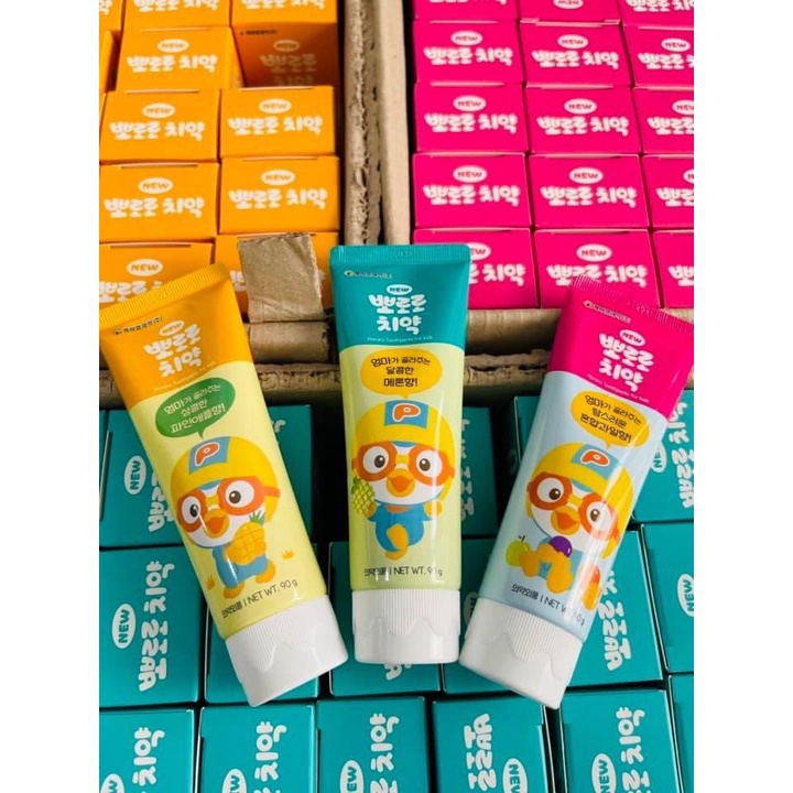 Kem đánh răng Pororo Hàn quốc 90gr cho bé Hàn Quốc