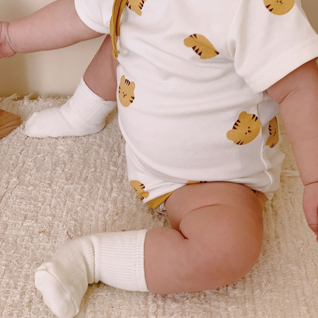 Body Chip Bé Trai, Bé Gái Tặng Kèm Mũ Hình Thú Dễ Thương, Bodysuit Cộc Tay Cho Bé Từ 4-11kg
