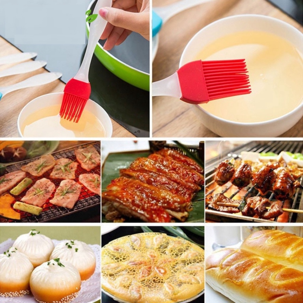 Chổi Quét Dầu Ăn Bằng Silicone Dẻo Chịu Nhiệt Chổi Phết Dầu Ăn Và Gia Vị Chiên Nướng - Cọ Quét Cho Nồi Chiên Không Dầu