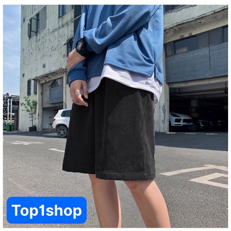 Quần short đùi nữ Nhung Tăm Trơn nhiều màu Unisex bigsize nam nữ mặc nhà đi chơi du lịch đi biển phong cách cực cool
