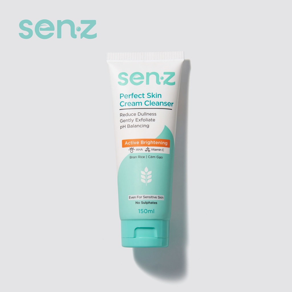 Sữa Rửa Mặt Chiết Xuất Cám Gạo Sáng Da SenZ Perfect Skin Cream Cleanser 150ml