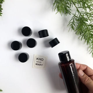Nắp vặn đen chai nhựa phi 20 / 24 / 28 - nắp lọ trong suốt / nhôm vàng / bạc dùng cho chai 30ml / 50ml / 100ml / 500ml