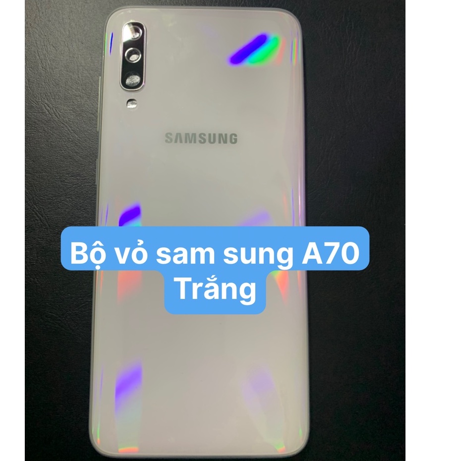 Bộ vỏ sam sung A70 - gồm lưng, xương, sườn, kính camera và phím nhựa
