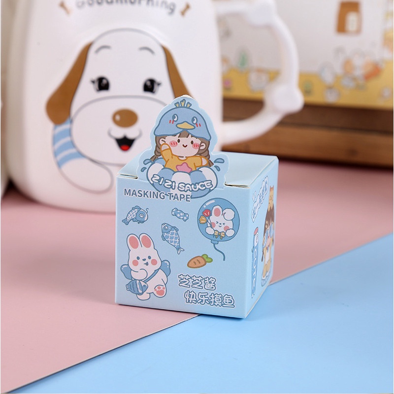 Washi tape phong cách hoạt hình WS16 - Băng dính họa tiết cute trang trí sổ tay