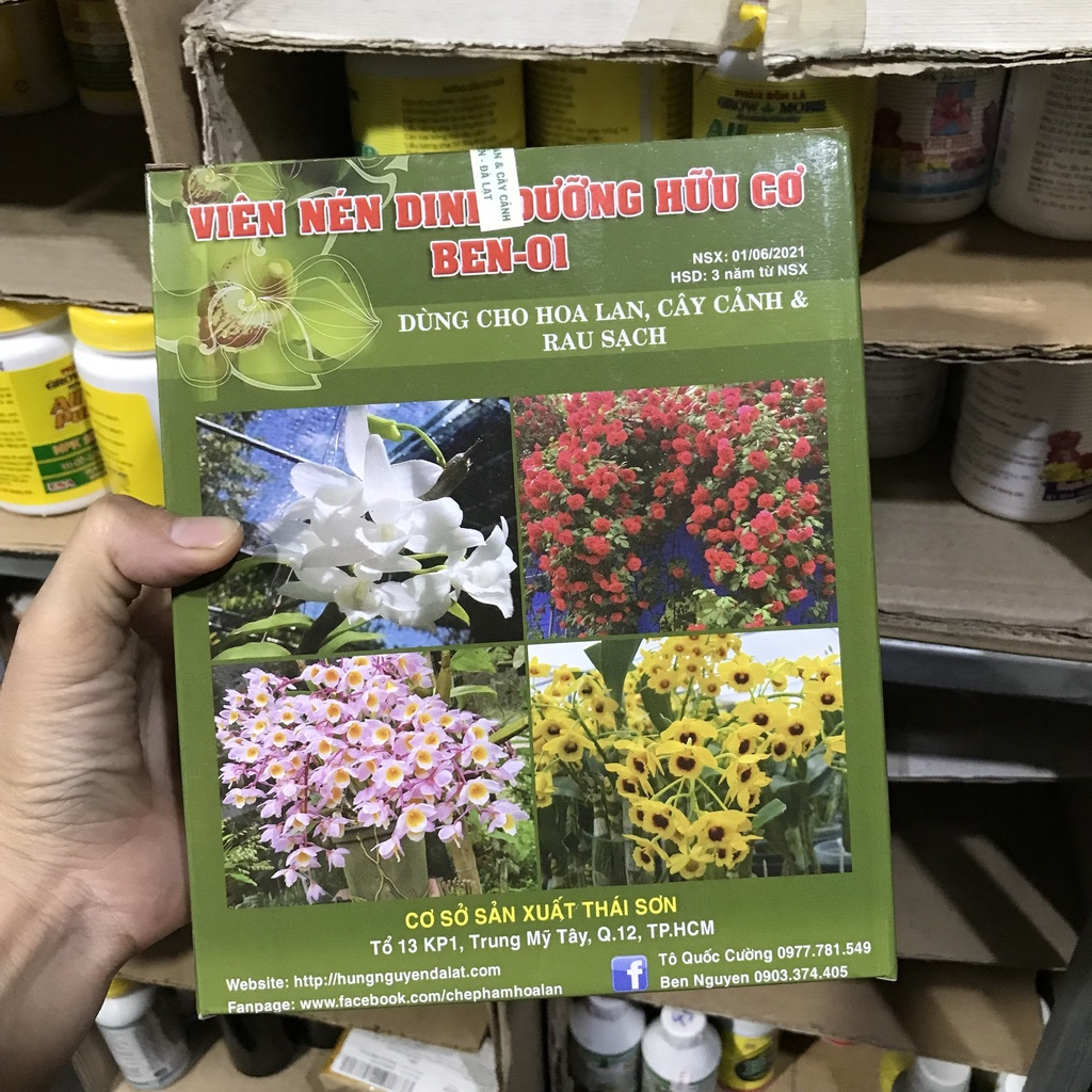 Túi 1 kg viên nén dinh dưỡng hữu cơ Ben-01 hùng nguyễn