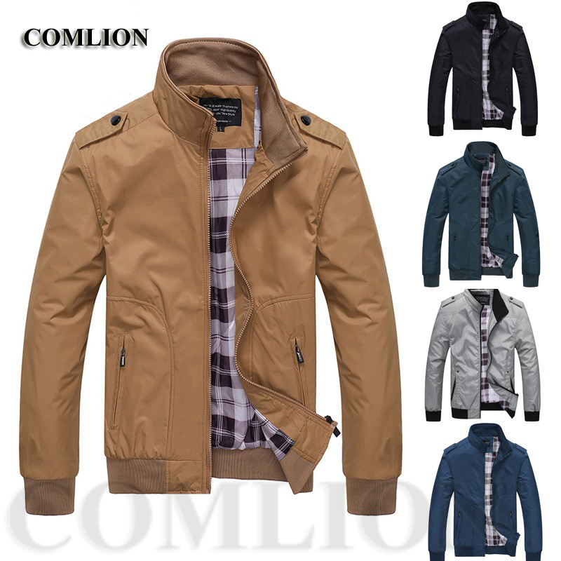 Áo khoác nam chất lượng cao Áo khoác chống nước Áo khoác Bomber chống gió Jaket Kulit Lelaki Chống t