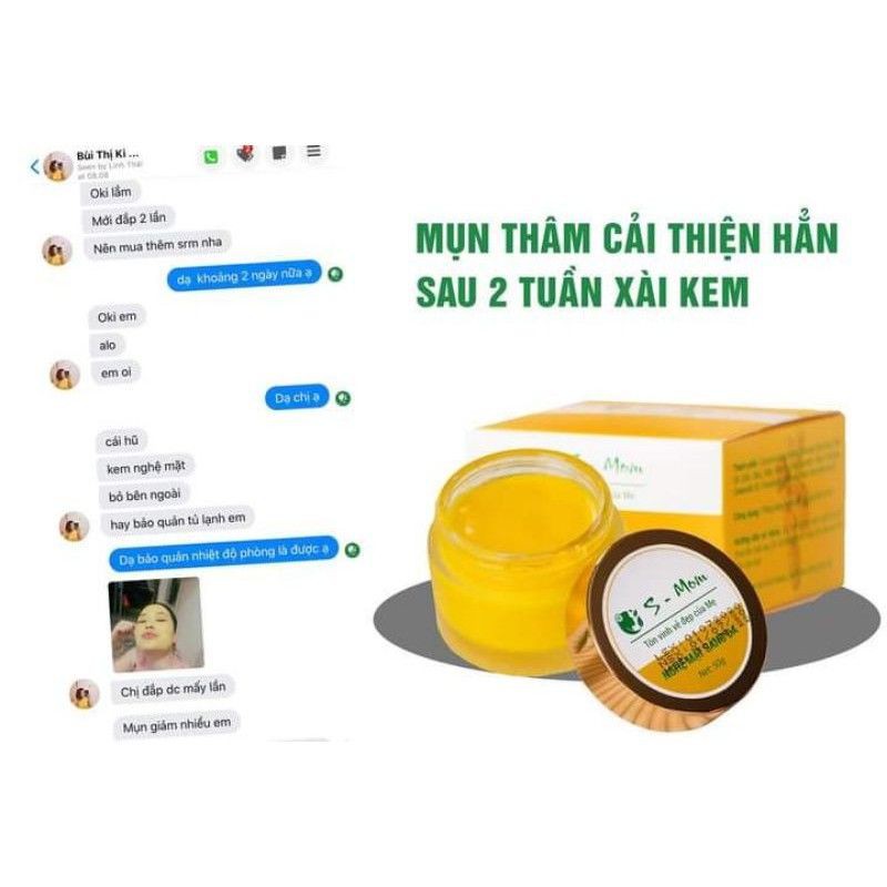 Nghệ Mặt Sáng Da Dưỡng Trắng - Mờ Thâm Mụn S-Mom ( kem nghệ s-mom )