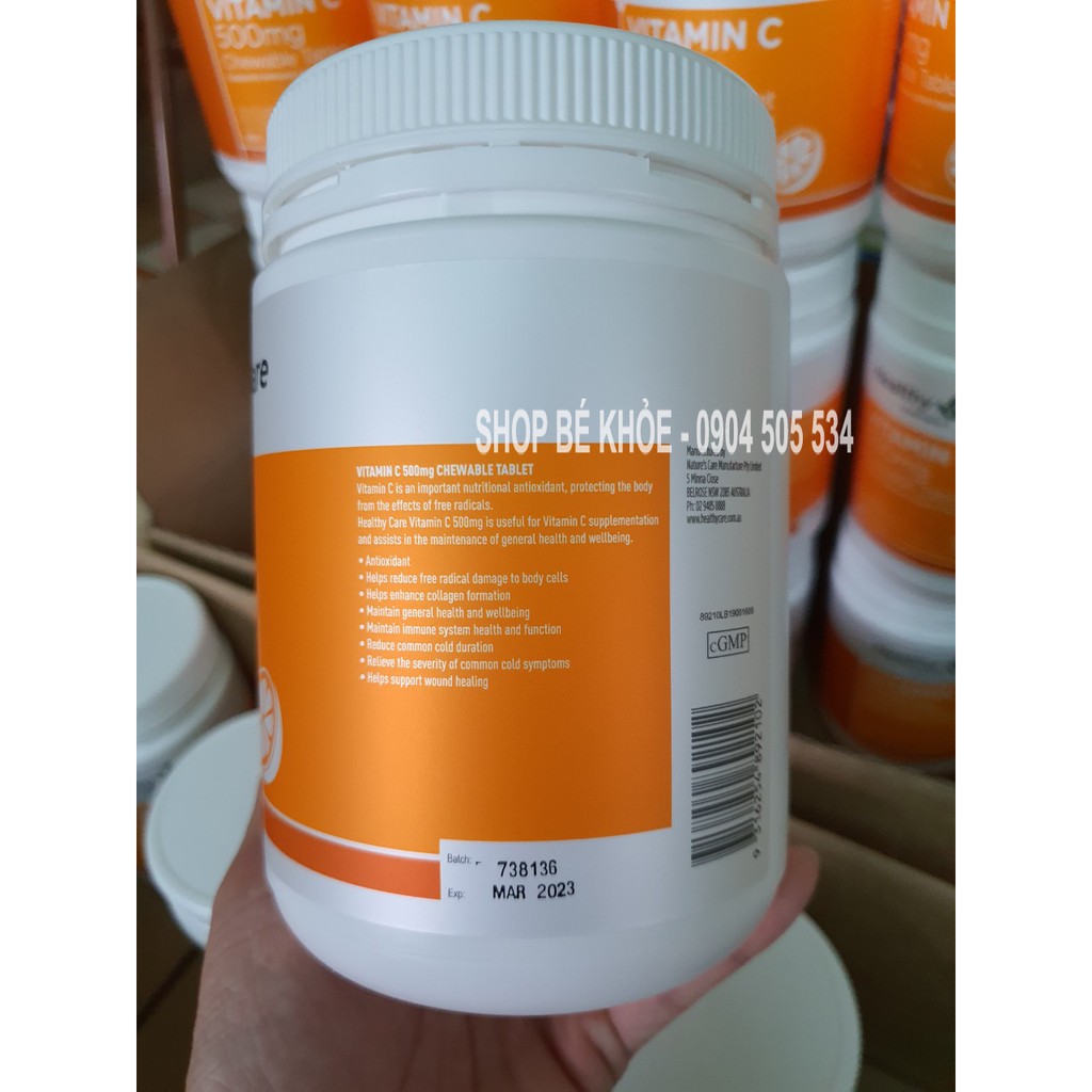 Vitamin C heathy Care 500mg - Úc: 500v | BigBuy360 - bigbuy360.vn