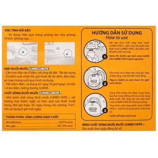 BỘ XÔNG MUỖI JUMBO VAPE