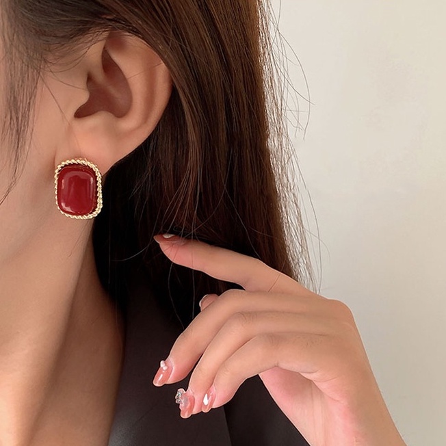 Đôi Khuyên Tai Đính Ngọc Trai Phong Cách Hàn Quốc Thời Trang Cho Nữ