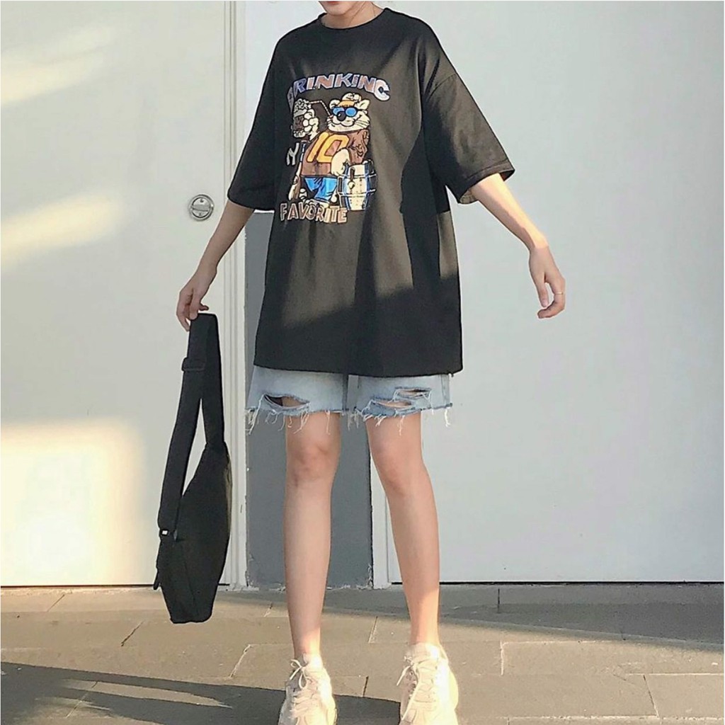 Quần short jean nữ lửng ngố ống rộng rách phong cách ullzzang mst4-2r