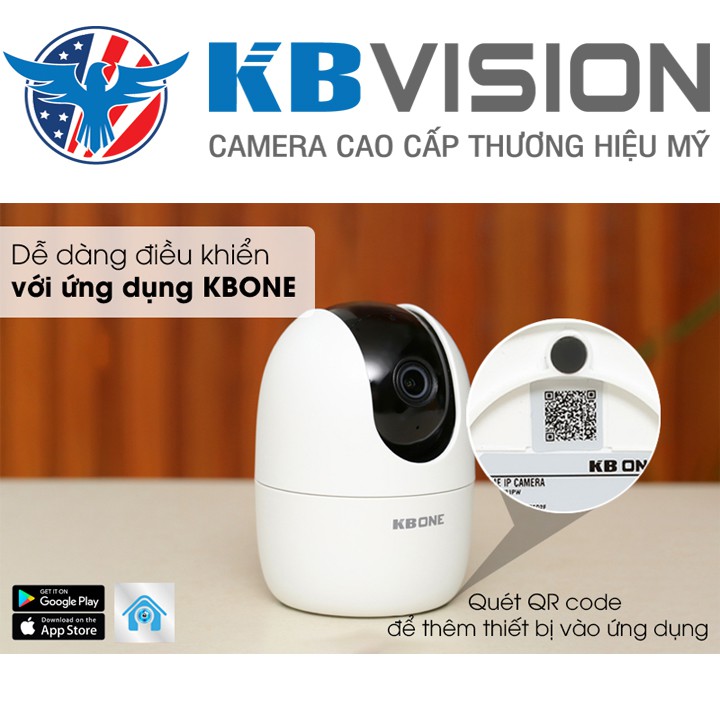 Camera Wifi KBONE H21PW Full HD_Camera Xoay 360_Đàm Thoại Hai Chiều, Phát Hiện Chuyển Động - BẢO HÀNH 24 THÁNG