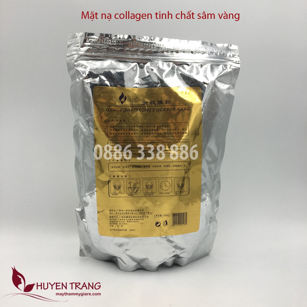 Mặt Nạ Collagen Tinh Chất Sâm Vàng GOLDEN MASK - Thẩm Mỹ Huyền Trang NANOCEE