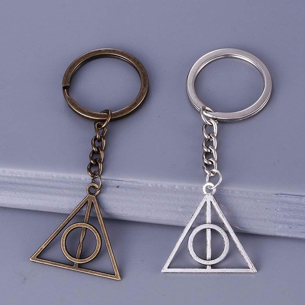 Móc Khóa Tròn In Hình Anime Deathly Hallows Thời Trang Giá Đỡ