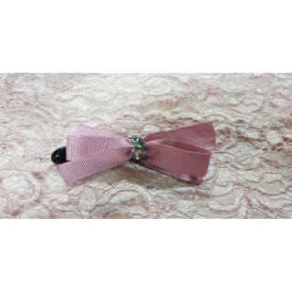 Kẹp dọc tóc nơ hồng xinh ( kẹp loại nhỏ )