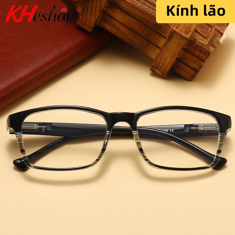 Kính viễn thị xem điện thoại bản lề bằng lò xo, gọng vuông họa tiết độc đáo lịch sự, phù hợp cả nam và nữ mã Y8503