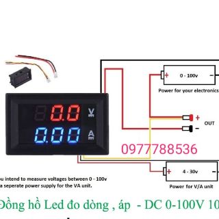 Đồng hồ đo điện áp dc 100v - 10A
