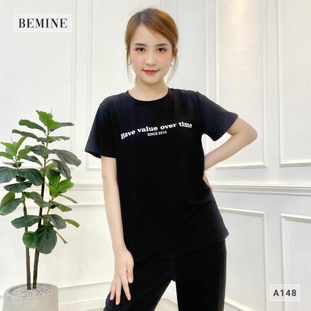 Áo thun nữ tay ngắn thiết kế bassic BeMine A148DEN