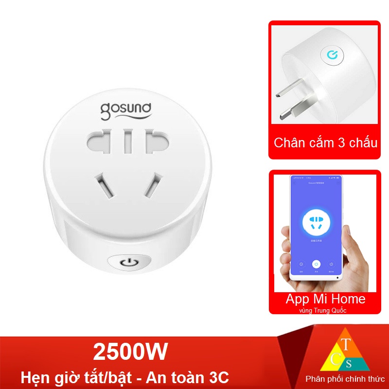 Ổ cắm thông minh Xiaomi Gosund CP1 kết nối app