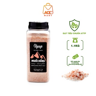 Muối hồng Himalaya Vipep xay nhuyễn nhiều khoáng chất dinh dưỡng hũ lớn 1.1kg tiết kiệm