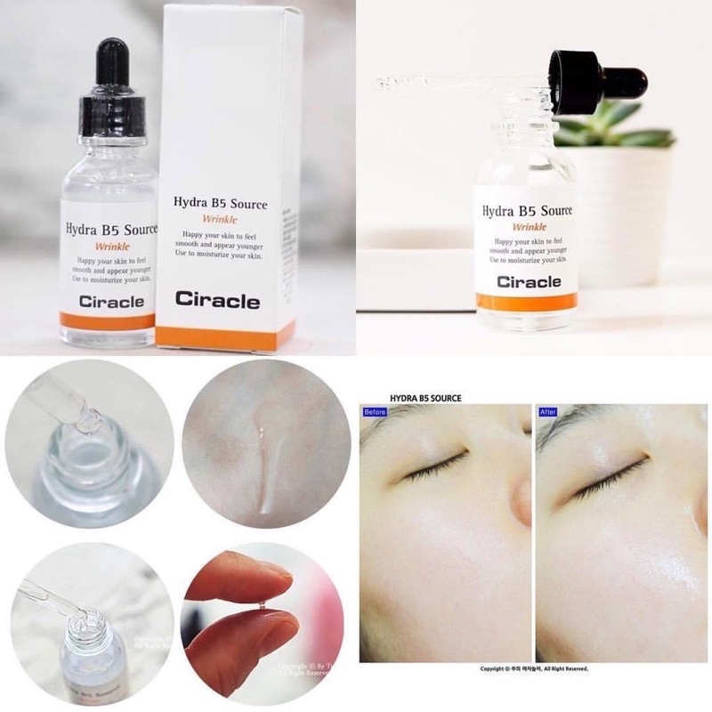 Tinh Chất Phục Hồi Cấp Ẩm Dưỡng Da Ciracle Hydra B5 Source Wrinkle 30ml