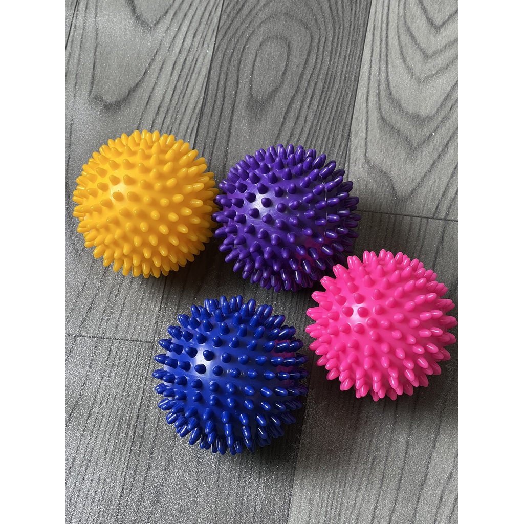 Bóng gai matxa cơ bắp - Thư viện Yoga - Chất liệu nhựa cứng PVC, đường kính 9cm