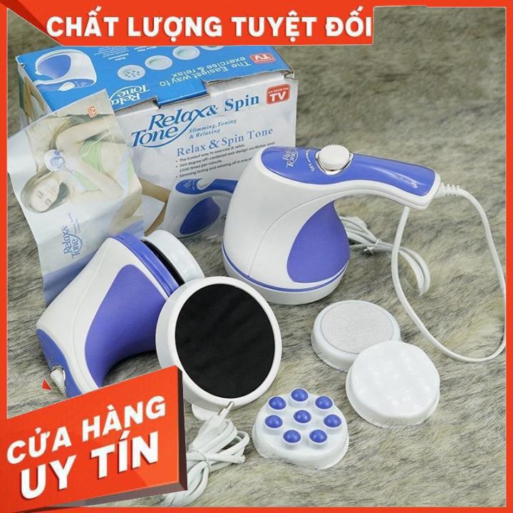 Máy mát xa cầm tay - Máy massage trị liệu đau nhức toàn thân 5 đầu Relax and t