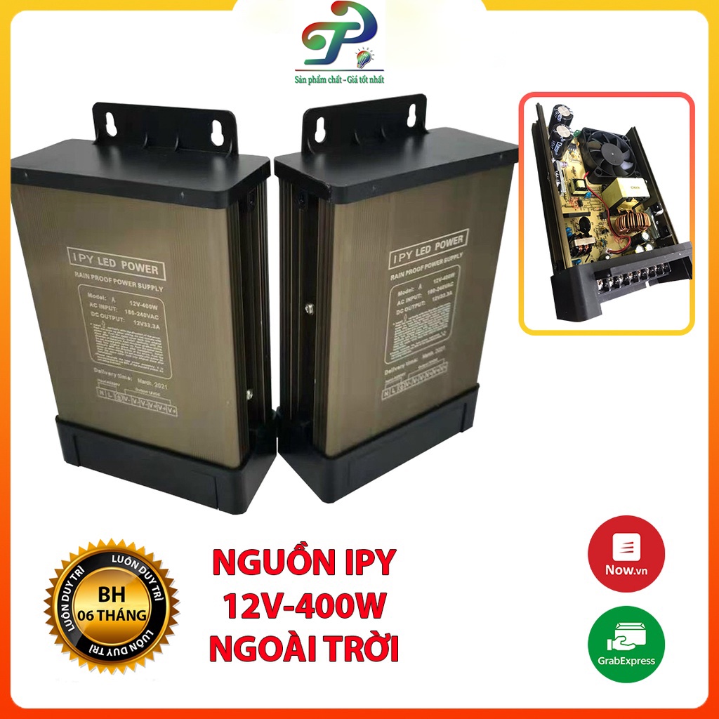 NGUỒN NHÔM IPY 5V70A, NGUỒN12v33A,24V16A NGOÀI TRỜI CHỐNG NƯỚC IP67,DÙNG CHO ĐÈN LED, CAMERA [BH 1 NĂM]