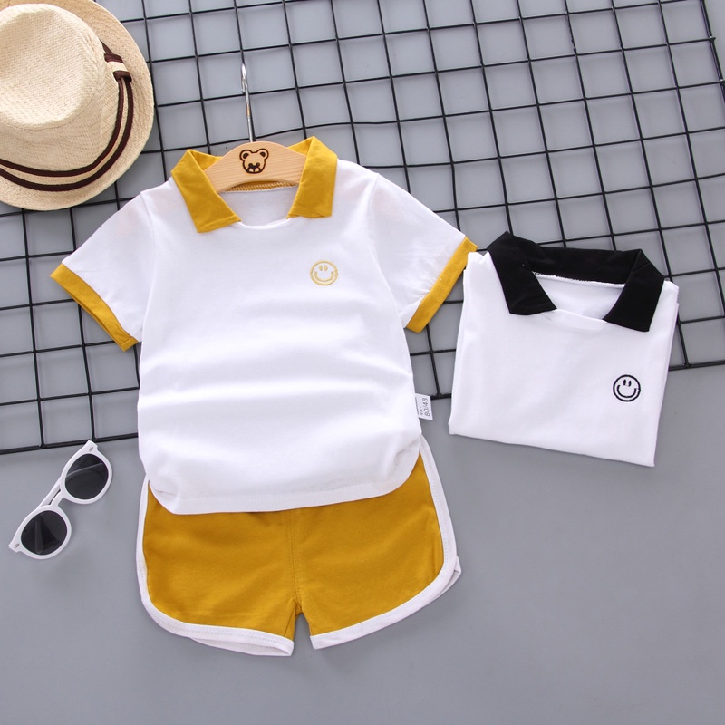 Bộ quần áo mùa hè tay cộc phong cách Hàn Quốc 2020 hợp thời trang cho bé trai