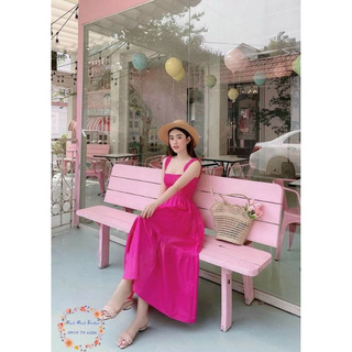 Đầm maxi dây xoè