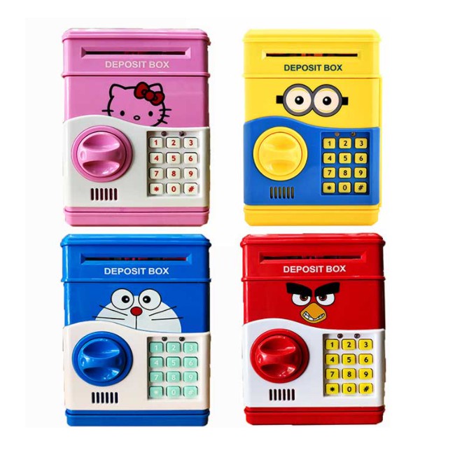 Két sắt mini cho bé mật mã 4 số / két ATM thông minh sử dụng pin đựng tiền tiết kiệm cho bé